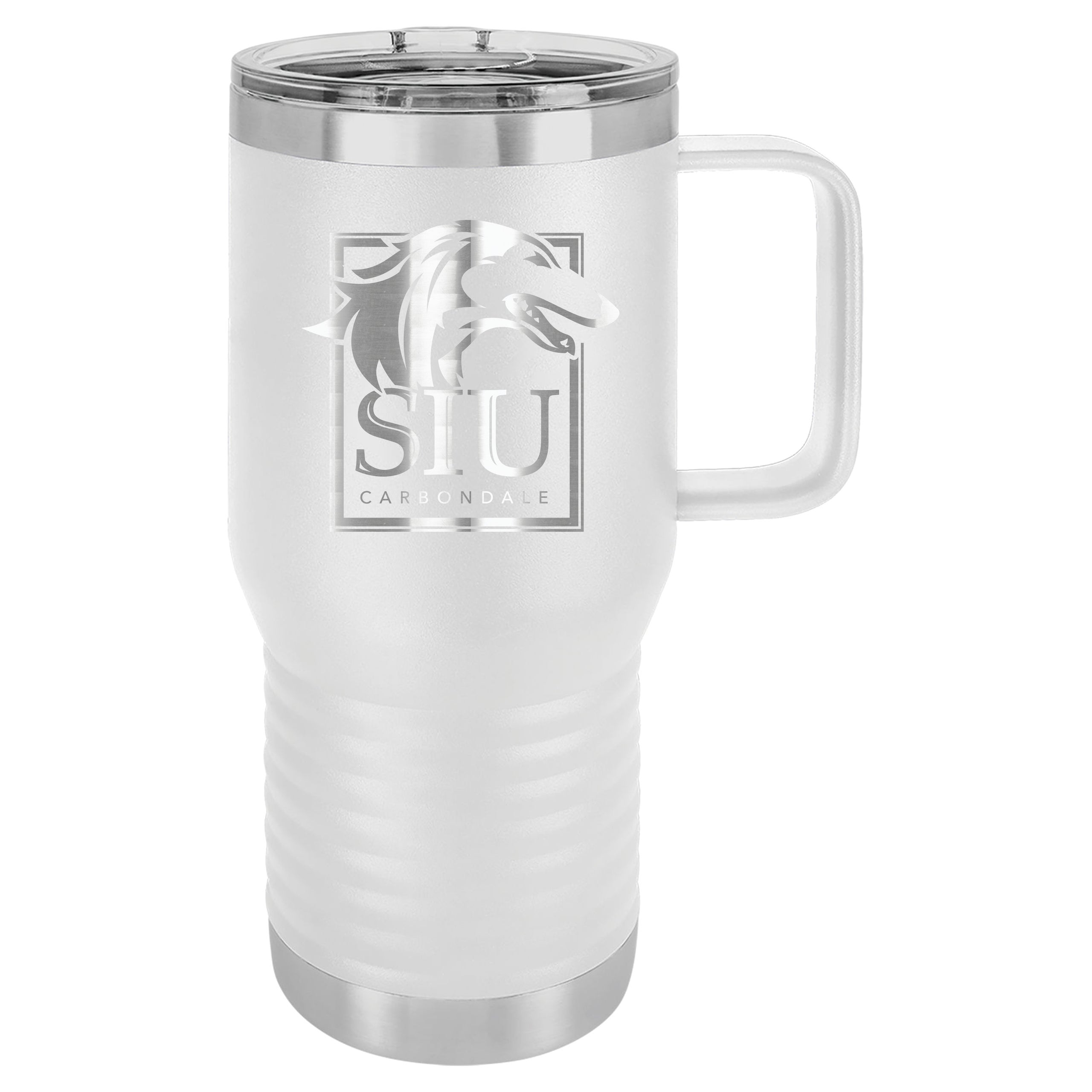 20oz SIUC Tumbler with Handle Officially Licensed The Printing Plant